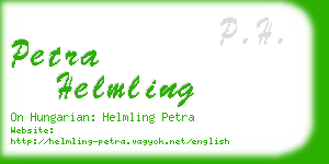 petra helmling business card